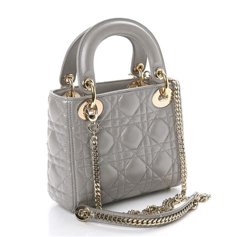 lady dior gray|lambskin Dior bag.